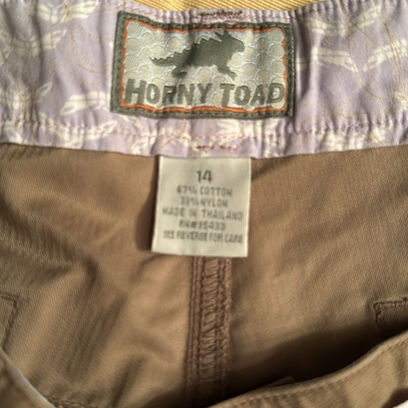 Horny Toad hiking shorts. Size 14. Khaki. - Picture 3 of 5